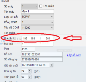 kết nối máy chấm công Wise Eye
