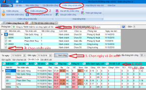 xuất bảng chấm công Wise Eye ON39